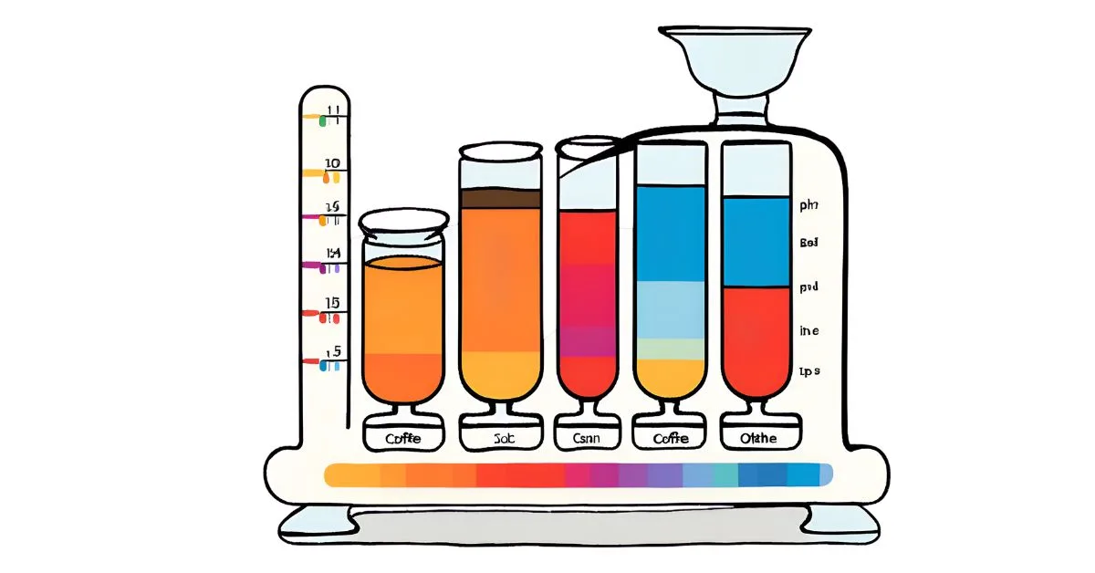 Is Coffee Acidic? Everything You Need to Know About Coffee's Acidity 2 A pH scale indicating where coffee falls between water and soda