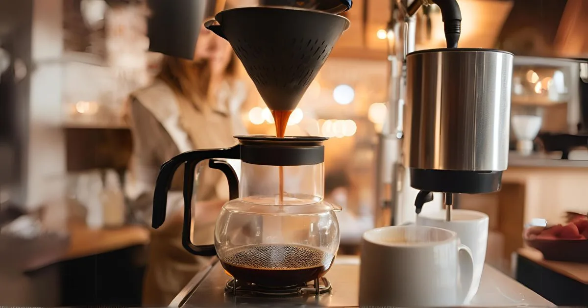 Pros and Cons of Water Softeners for Coffee Houses 2 Barista brewing coffee with attention to water quality