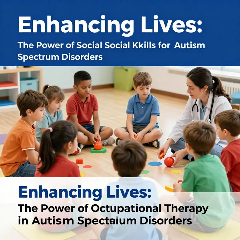 An occupational therapist aids a child with autism, showcasing the hands-on approach to enhancing daily living skills.