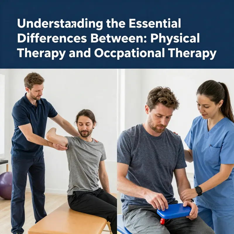 An infographic illustrating the core goals and methods of Physical and Occupational Therapy.