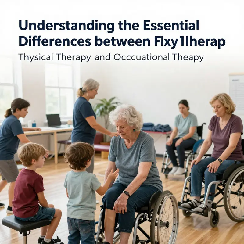 An infographic illustrating the core goals and methods of Physical and Occupational Therapy.