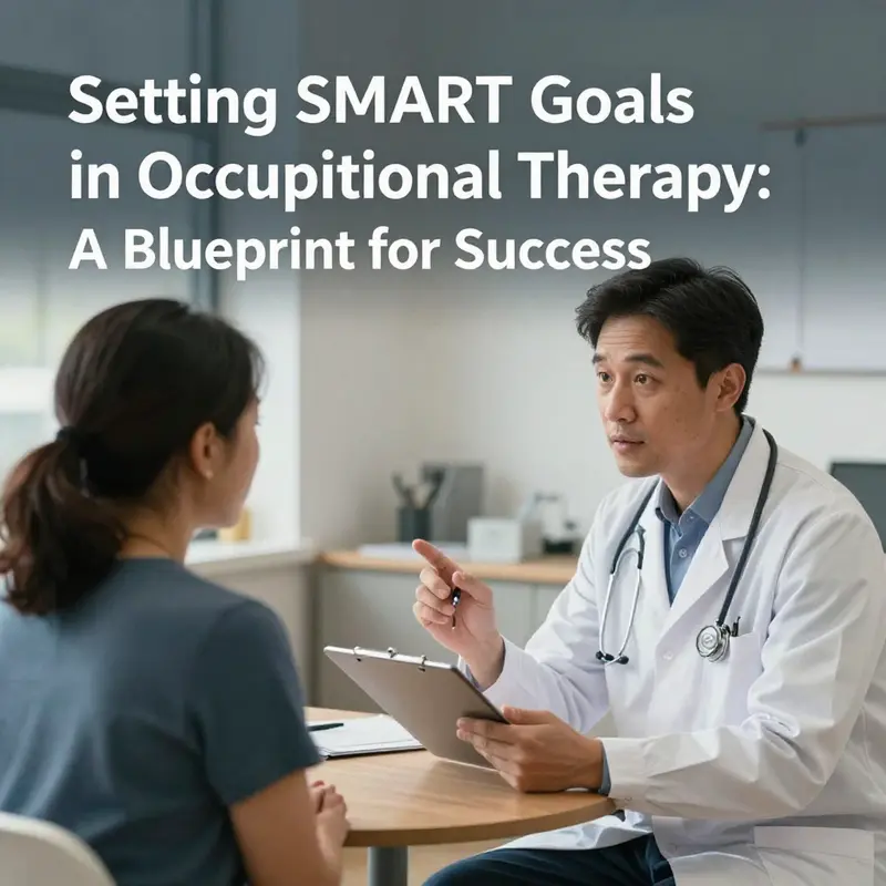 An OT focuses on specific rehabilitation goals with a patient.