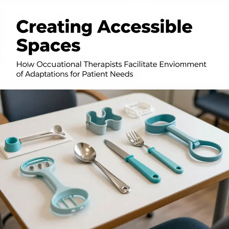 An occupational therapist assessing a patient’s home environment for adaptive modifications.