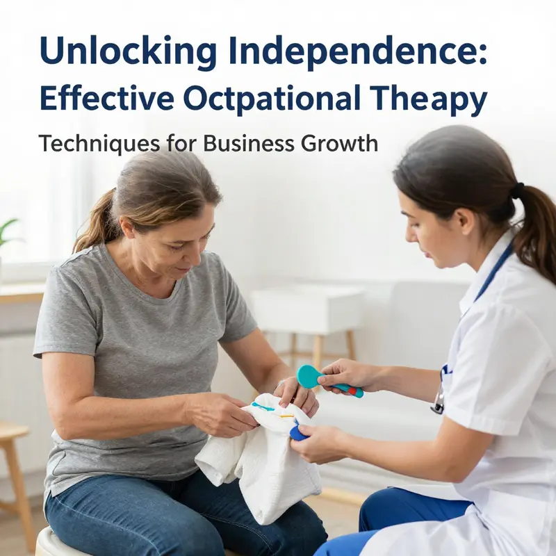 ADL training session showcasing adaptive tools to improve dressing skills.