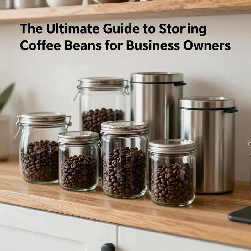 Various airtight and opaque containers designed for coffee bean storage.