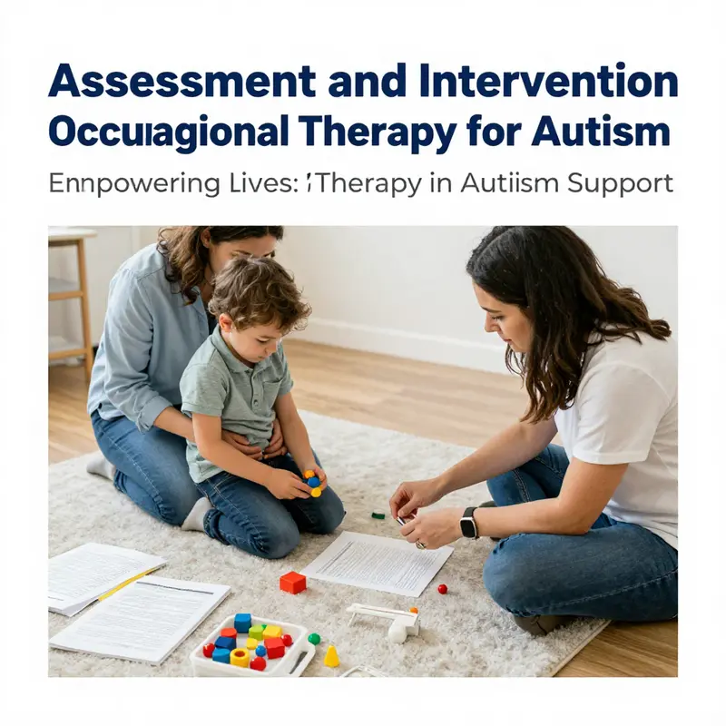 An occupational therapist engages a child in hands-on activities that encourage skill development.