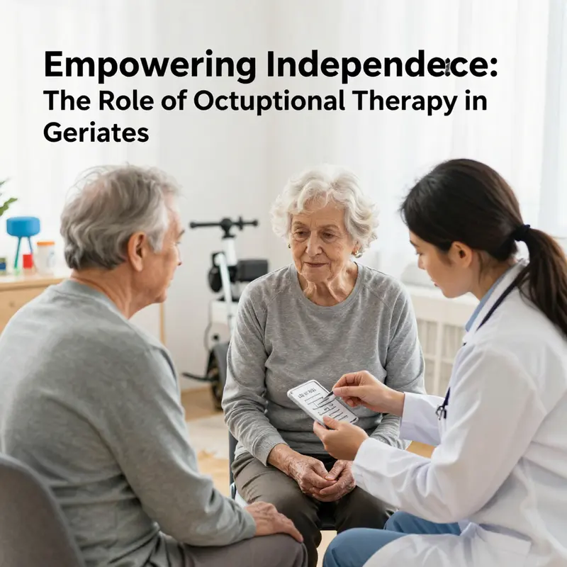 An occupational therapist assessing an elderly client to create a personalized care plan.