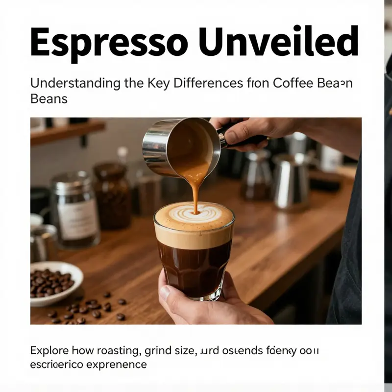 A barista skillfully making an espresso shot in a cozy café setting, capturing the essence of high-quality coffee preparation.