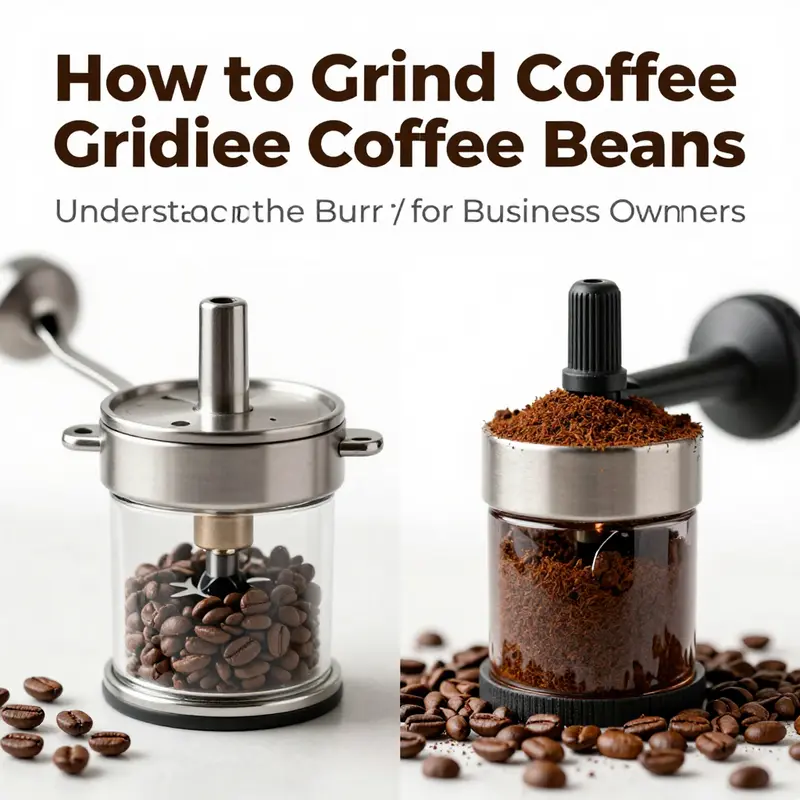 A visual comparison of burr and blade coffee grinders, showcasing their grinding mechanisms.