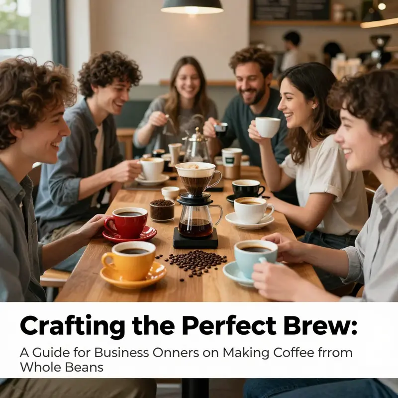 A café filled with customers enjoying coffee made from whole beans.