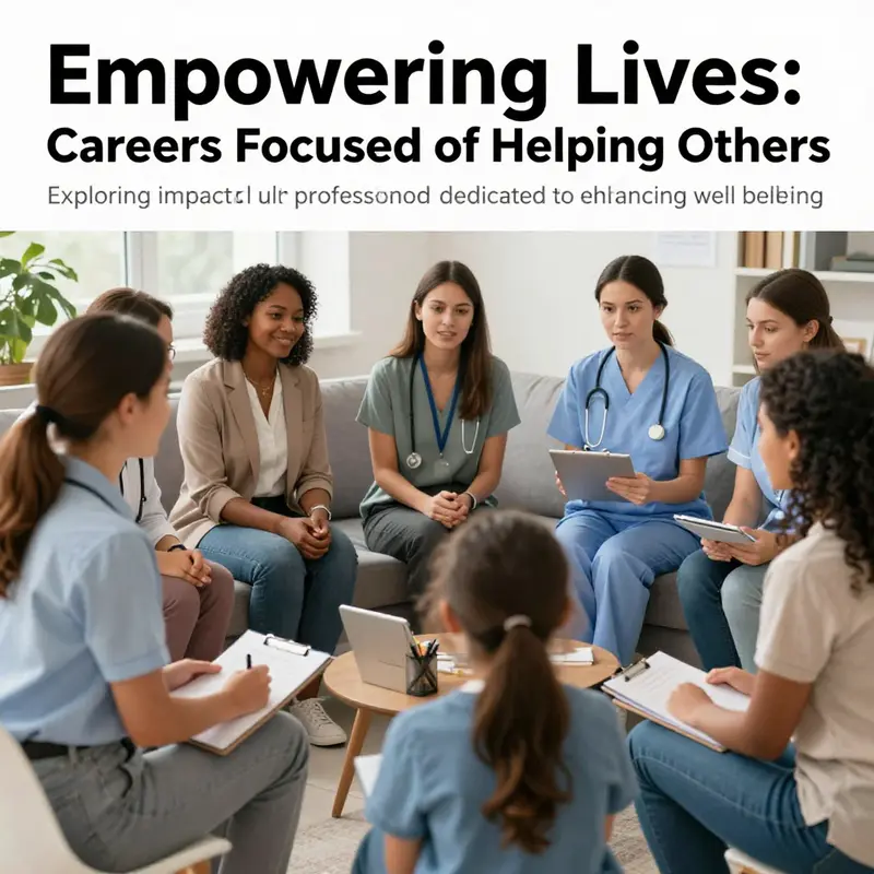 A group of professionals from different fields working together to support individuals and communities.