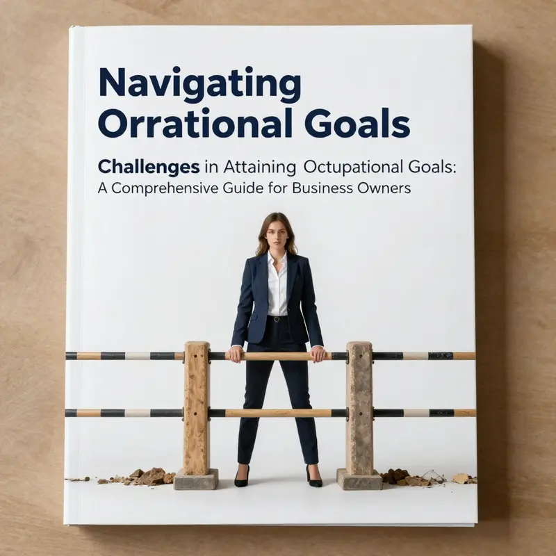 A visual representation of a business owner navigating their career pathways and setting occupational goals.