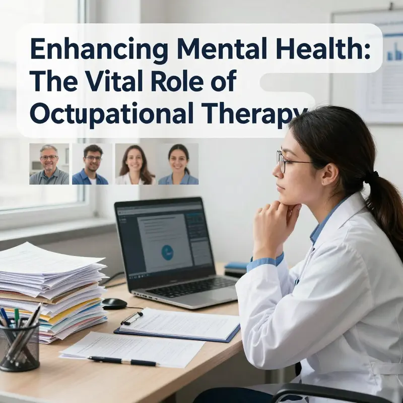 An occupational therapist actively engaging with a client, illustrating the supportive role of OT in mental health.