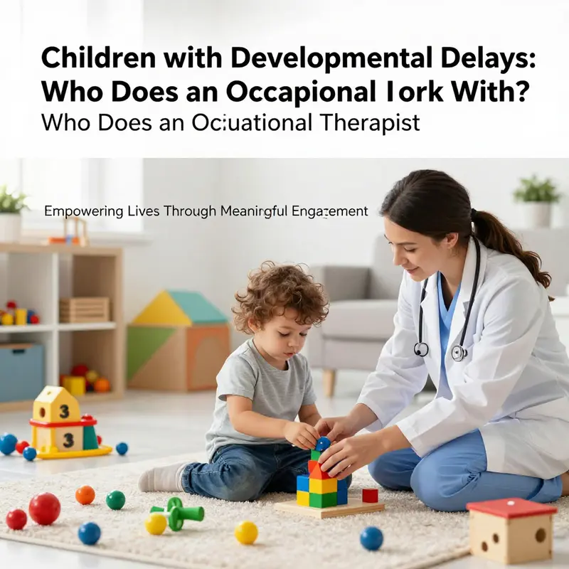 Occupational therapists work closely with children with developmental delays, using tailored interventions to promote engagement.