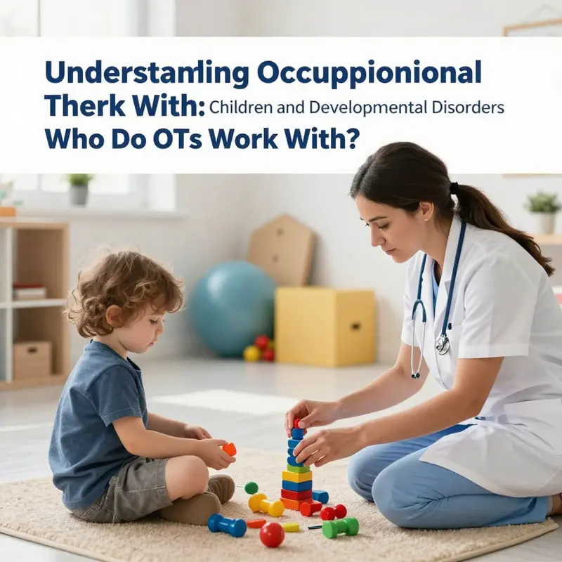 An occupational therapist assists a child in developing essential skills through playful activities.