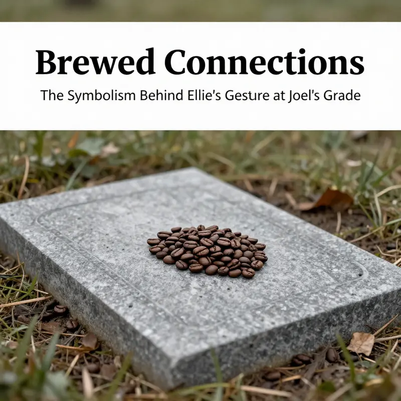 Ellie’s tribute to Joel—a deeply personal act of remembrance symbolized through coffee beans.