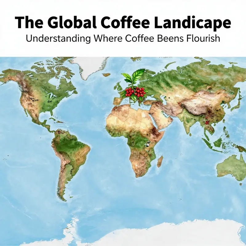 The Coffee Belt: Regions where coffee beans thrive across the globe.