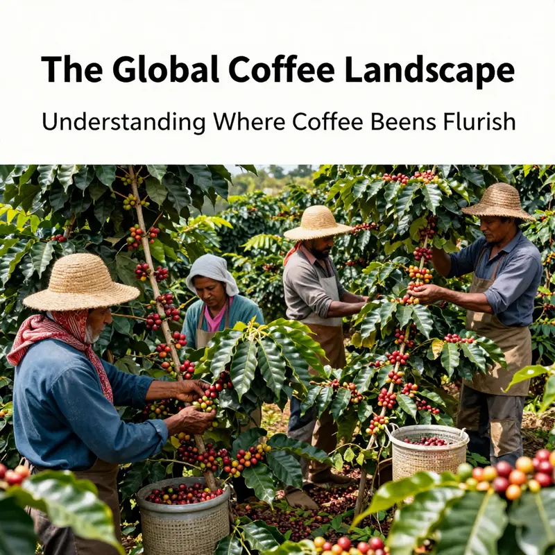 The Coffee Belt: Regions where coffee beans thrive across the globe.