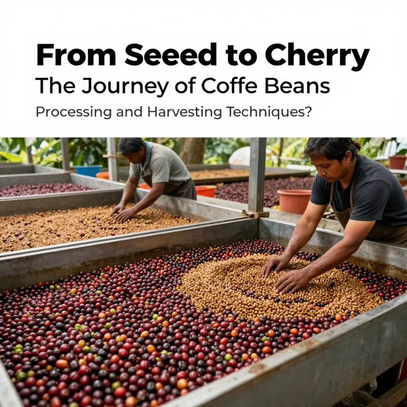 Coffee cherries during their ripening stage on a coffee tree.