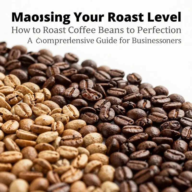 Illustration depicting the key stages of coffee roasting, including drying, first crack, second crack, and cooling.