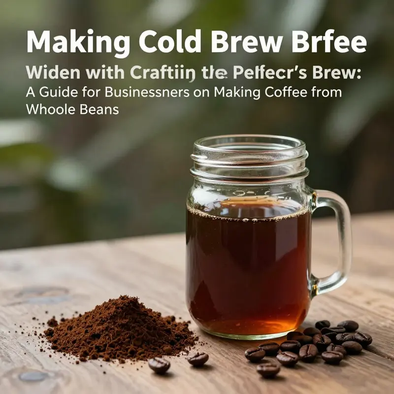 A simple setup for cold brew coffee preparation, emphasizing ease and accessibility for beginners.