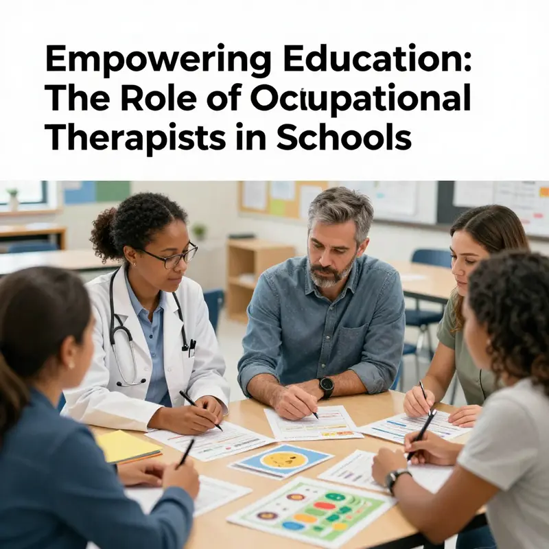 Occupational therapists actively engaging students in classroom activities to enhance their participation.