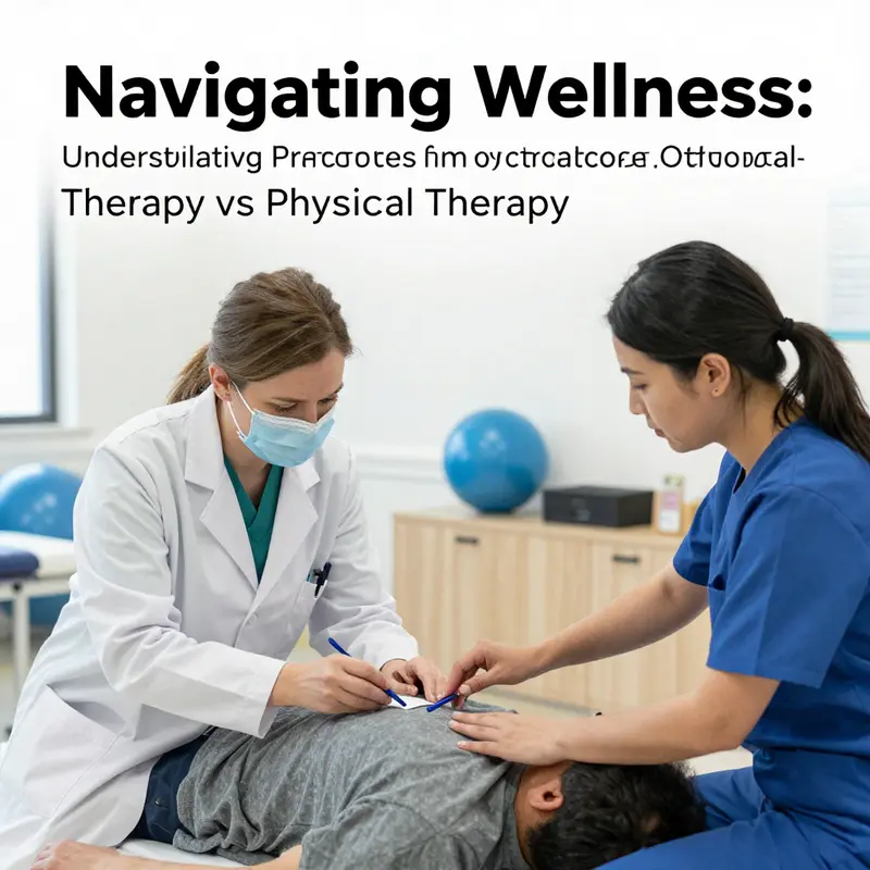 An infographic outlining the goals of OT and PT, highlighting their distinct methodologies.