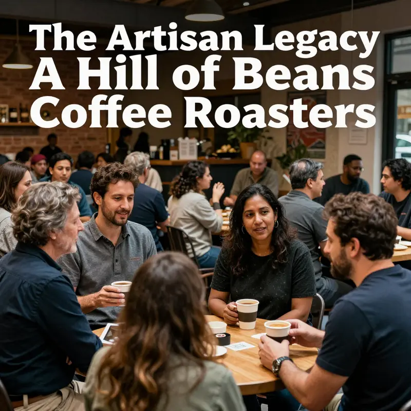 An artisan coffee roaster carefully supervising the roasting process.