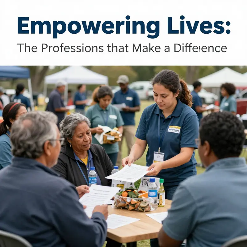 Social workers engage with clients, offering vital support and guidance in their communities.