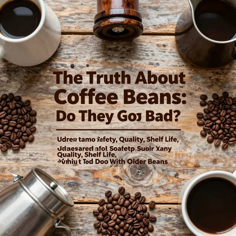 Flat lay image showing fresh coffee beans and various coffee brewing equipment, symbolizing quality and freshness.