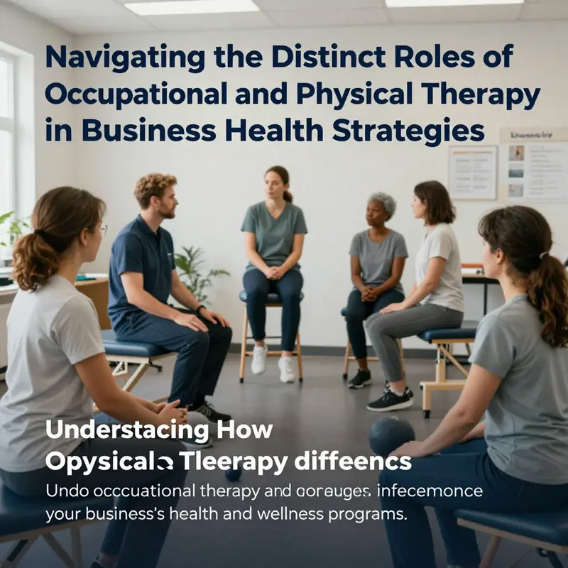 An inclusive image showing professionals involved in different therapeutic activities focused on health and wellness.