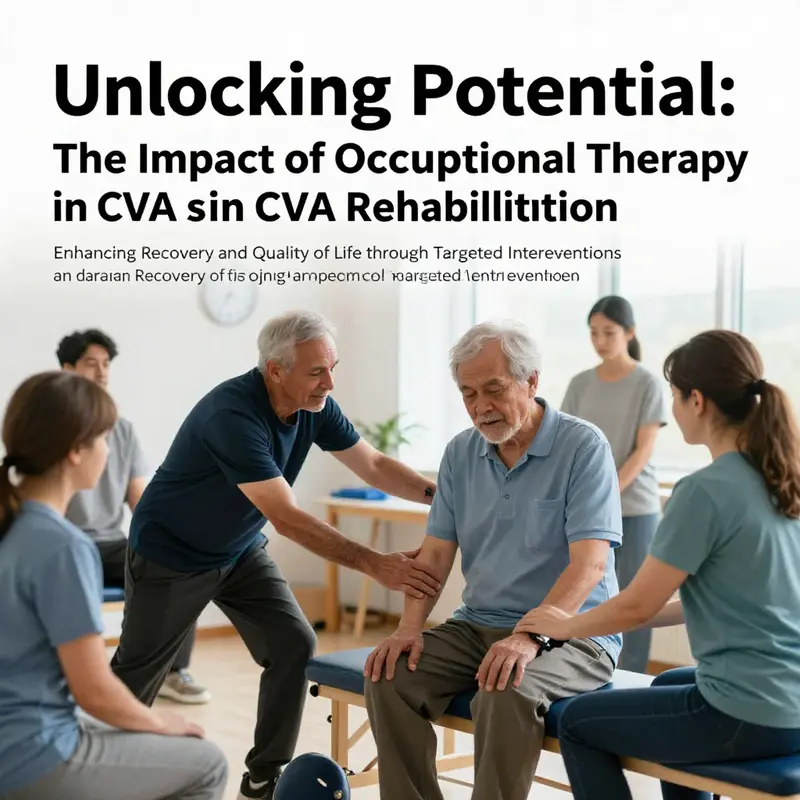 An inspiring image showing a stroke survivor participating in various rehabilitation therapies, showcasing determination and hope.