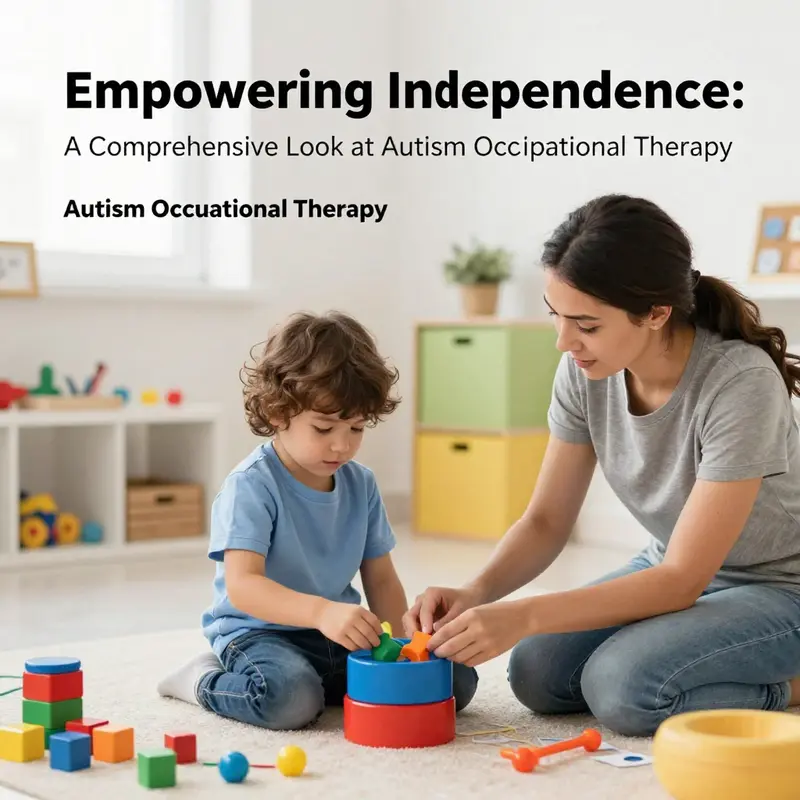 A child learns essential daily living skills in an engaging occupational therapy session.