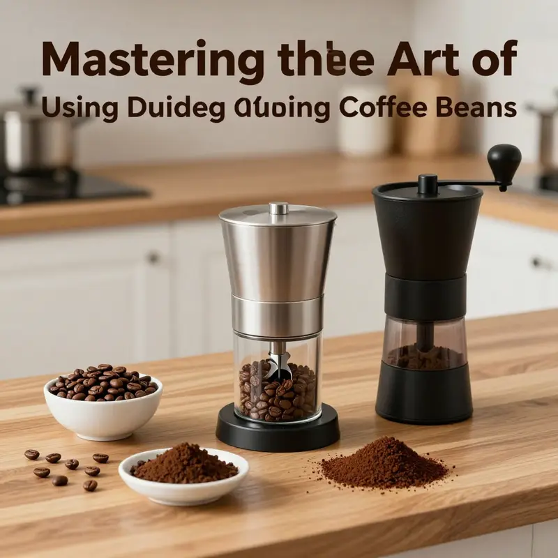 Exploring blade and burr grinders for crushing coffee beans.