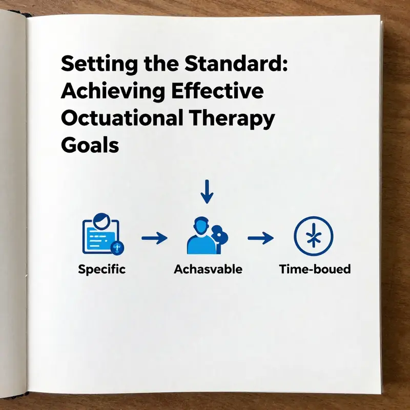 Illustration of SMART criteria for goal-setting in occupational therapy.