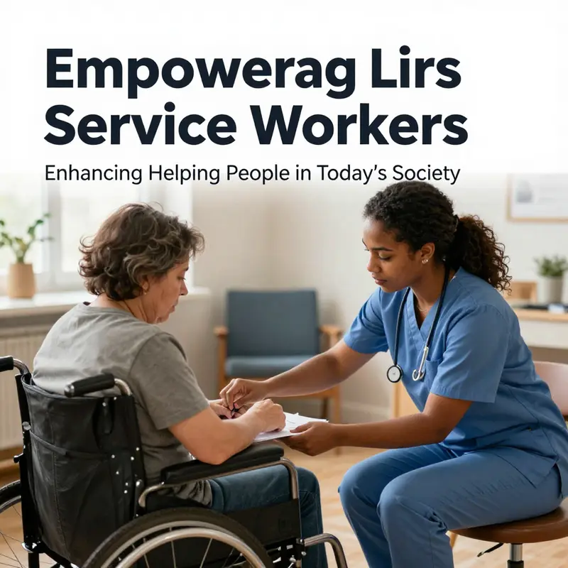 A social worker providing guidance and support in a welcoming environment.