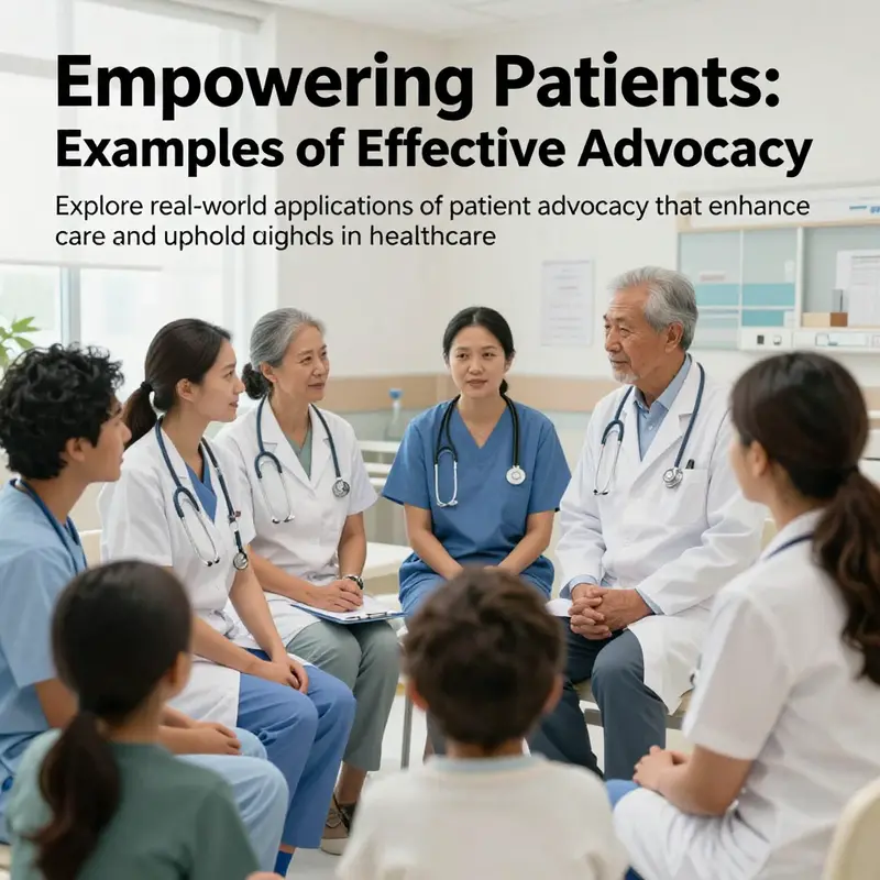 Diverse healthcare professionals working together to advocate for patients in a hospital setting.