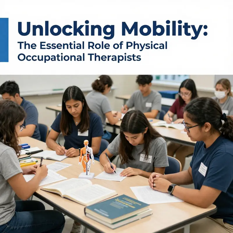 A physical therapist guiding a patient through rehabilitation exercises to enhance mobility.