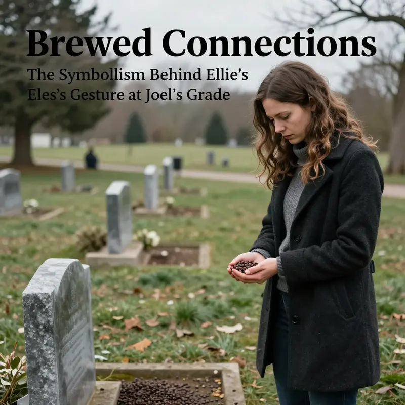 Ellie’s tribute to Joel—a deeply personal act of remembrance symbolized through coffee beans.