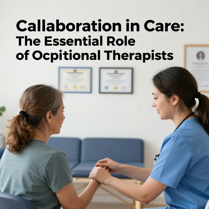 Occupational therapists collaborating with healthcare teams for patient-centered care.