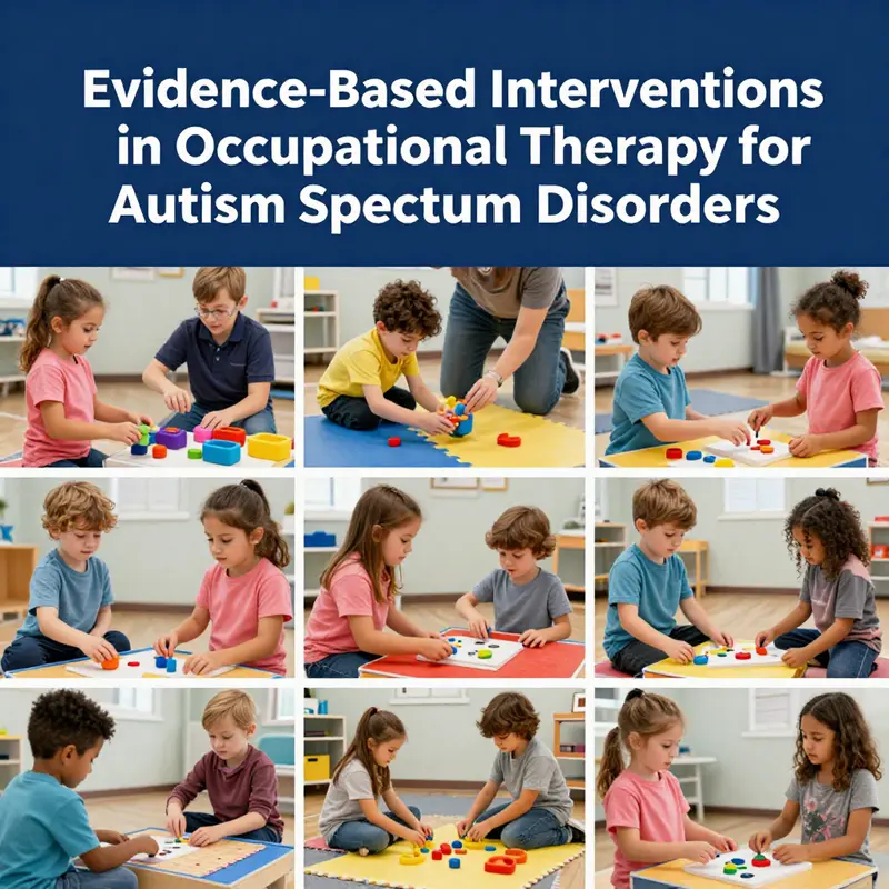 An occupational therapist aids a child with autism, showcasing the hands-on approach to enhancing daily living skills.