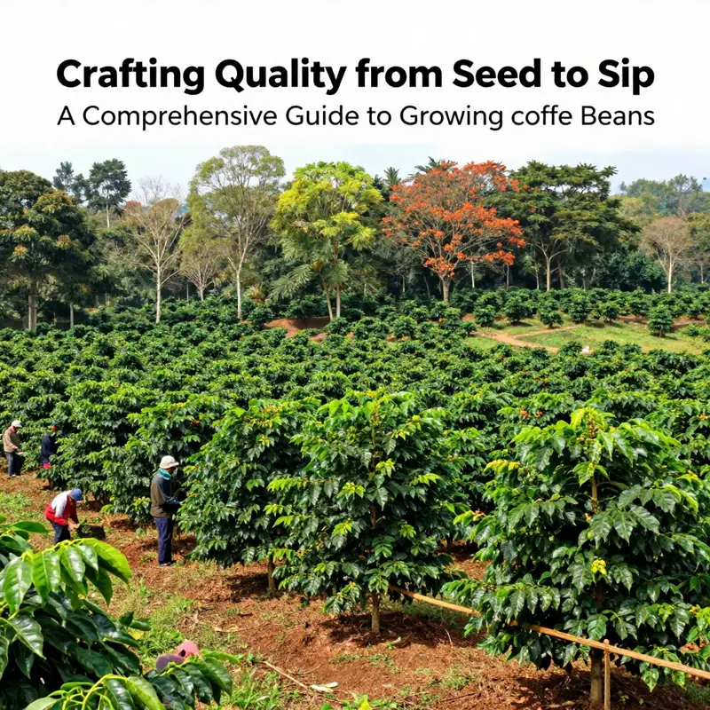 Different varieties of coffee plants showcasing Arabica and Robusta in a vibrant nursery.