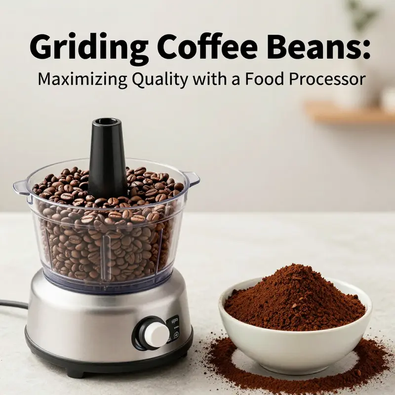 Exploring the pros and cons of grinding coffee beans in a food processor.