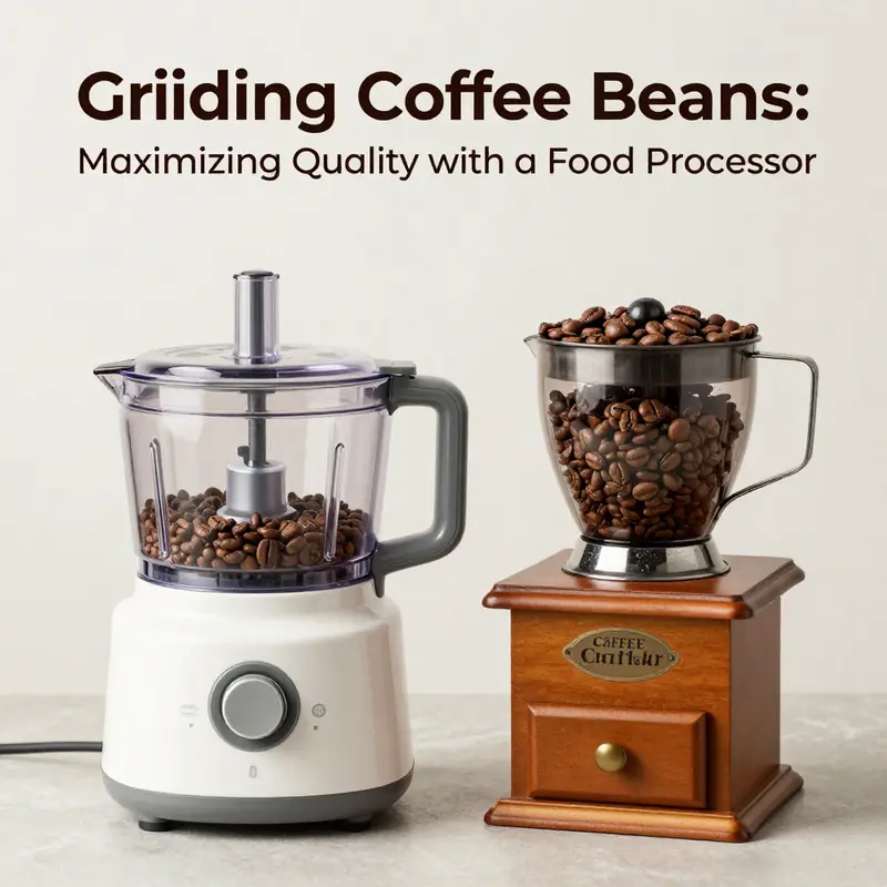 Exploring the pros and cons of grinding coffee beans in a food processor.