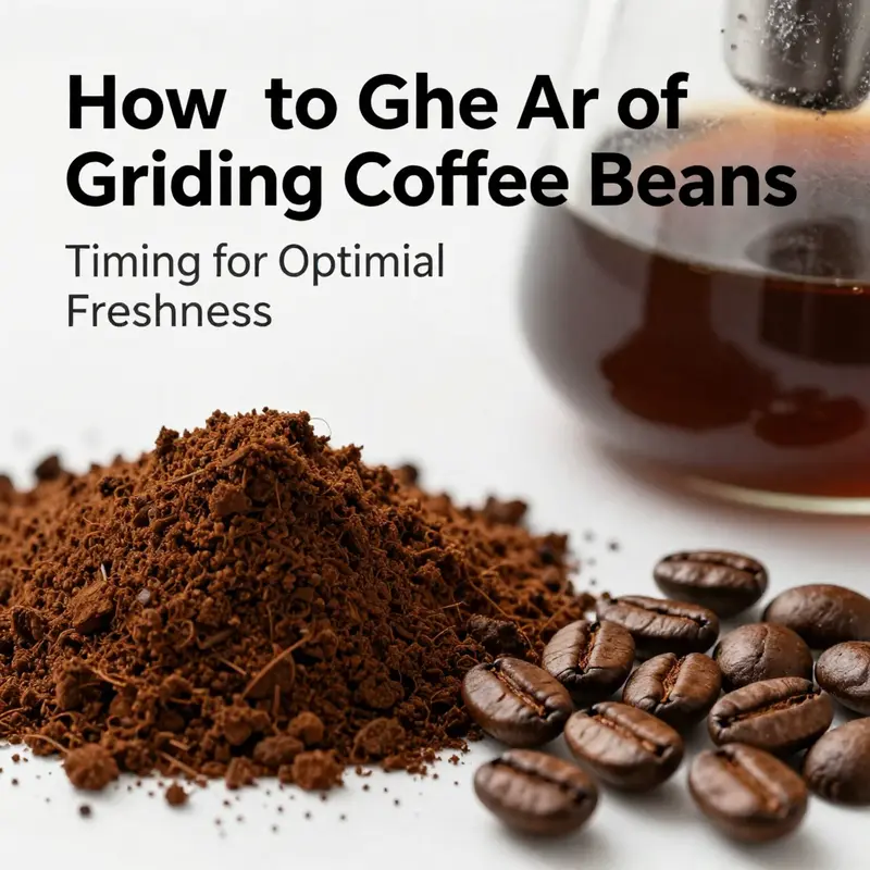 Freshly ground coffee beside whole beans, demonstrating the importance of timing in coffee preparation.