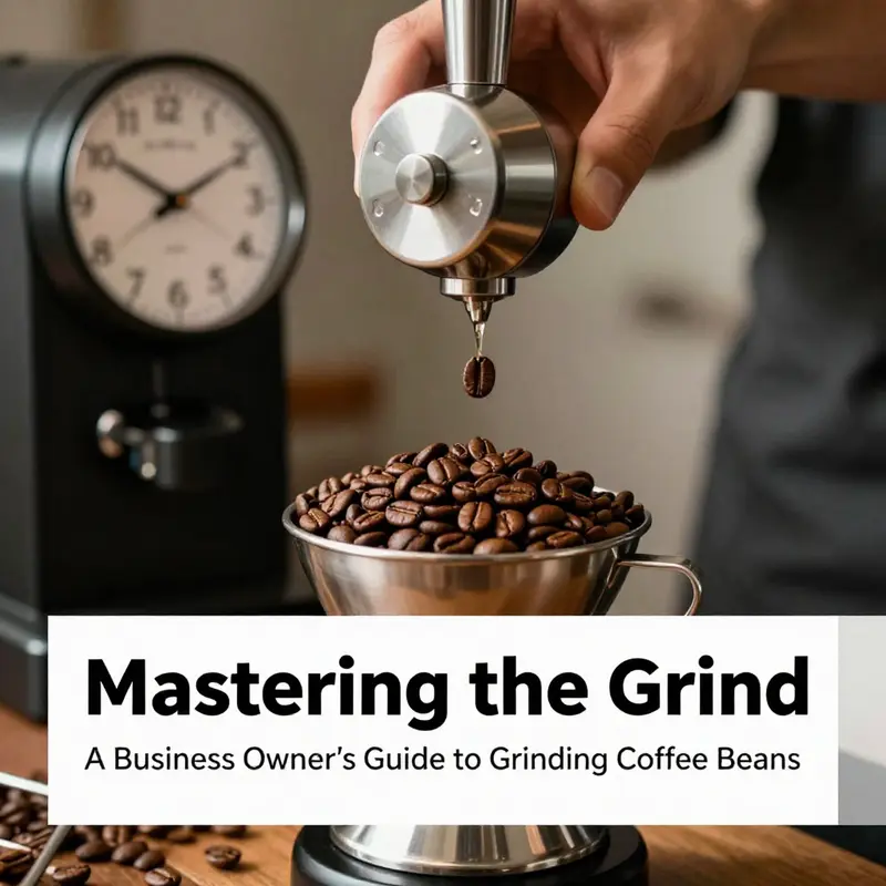Step-by-step guide on grinding coffee beans to enhance flavor.