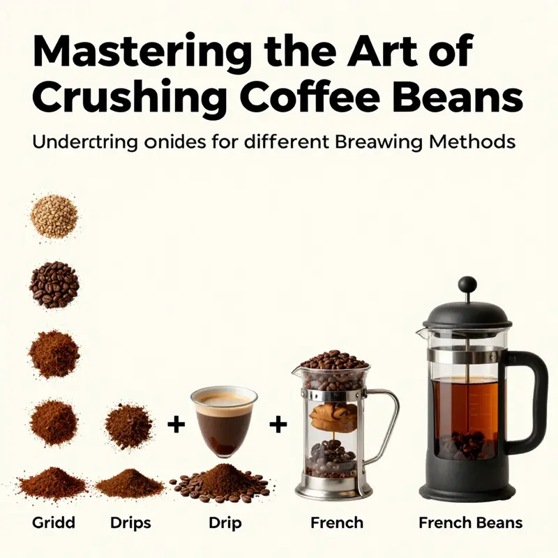 Exploring blade and burr grinders for crushing coffee beans.