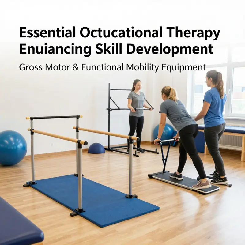 An array of tools promoting fine motor skills development in an occupational therapy setting.