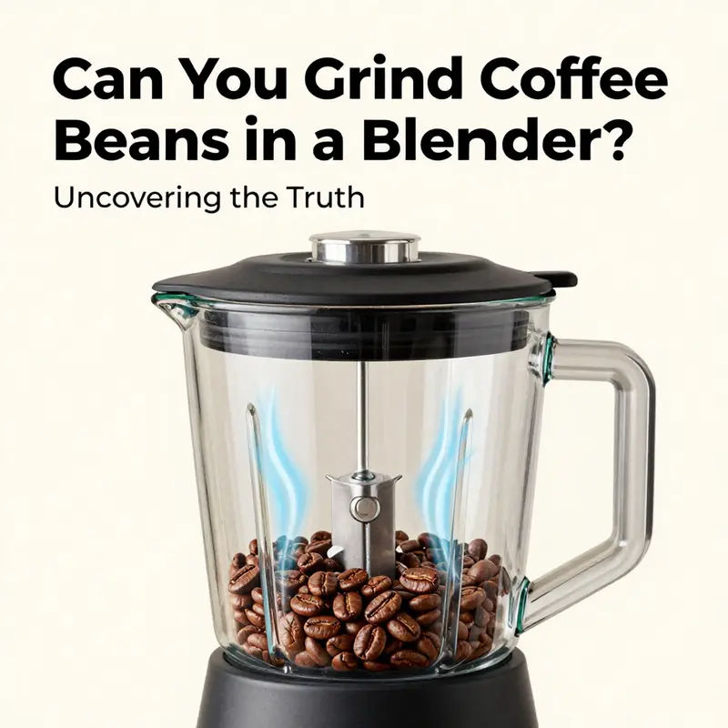 The difference in grind size between a blender and a burr grinder highlights the inconsistency issue.