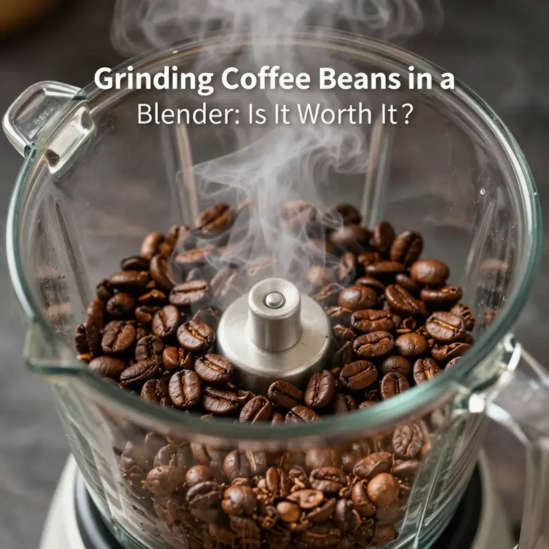 Illustration of the uneven grind size produced by a blender.